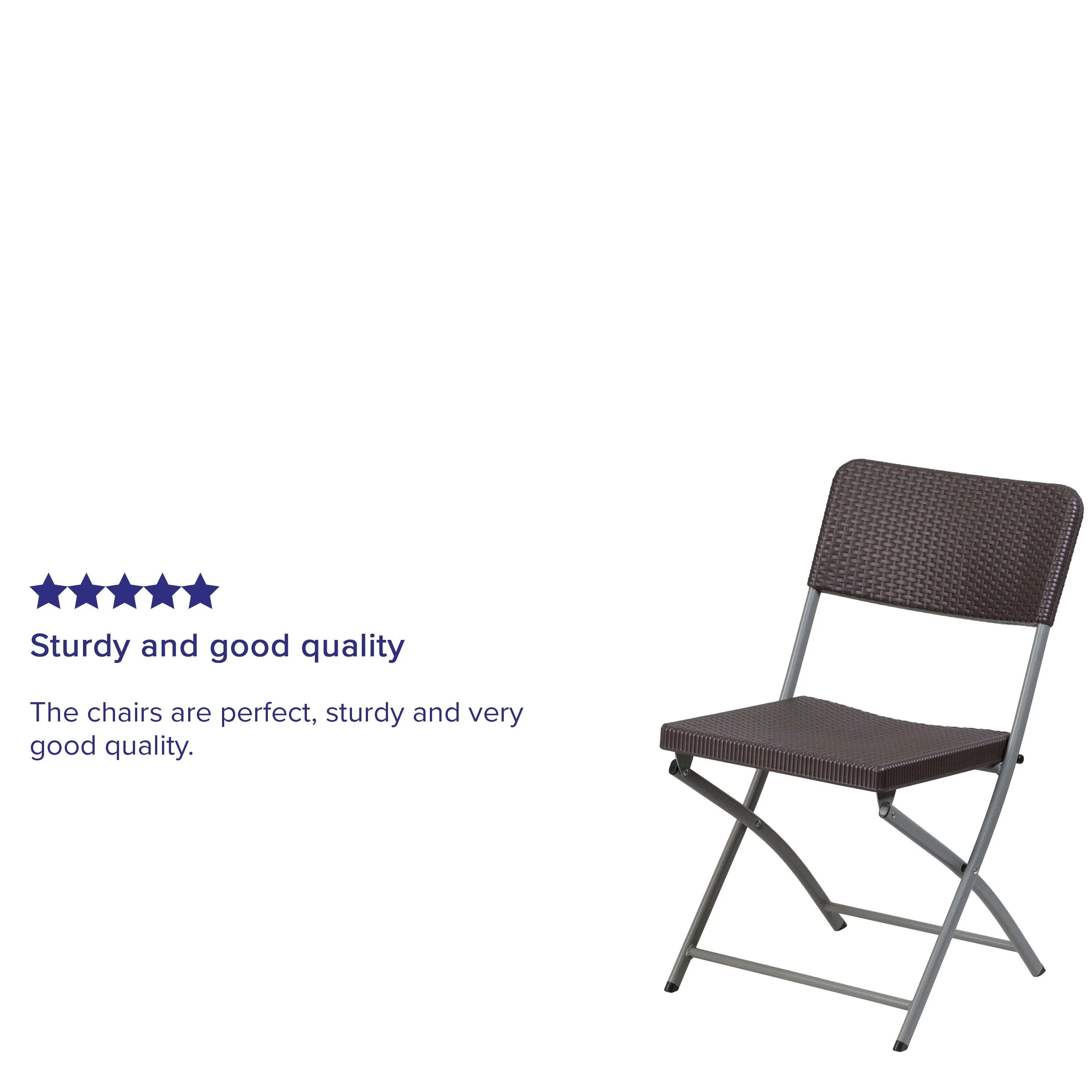 HERCULES Series Rattan Plastic Folding Chair with Gray Frame