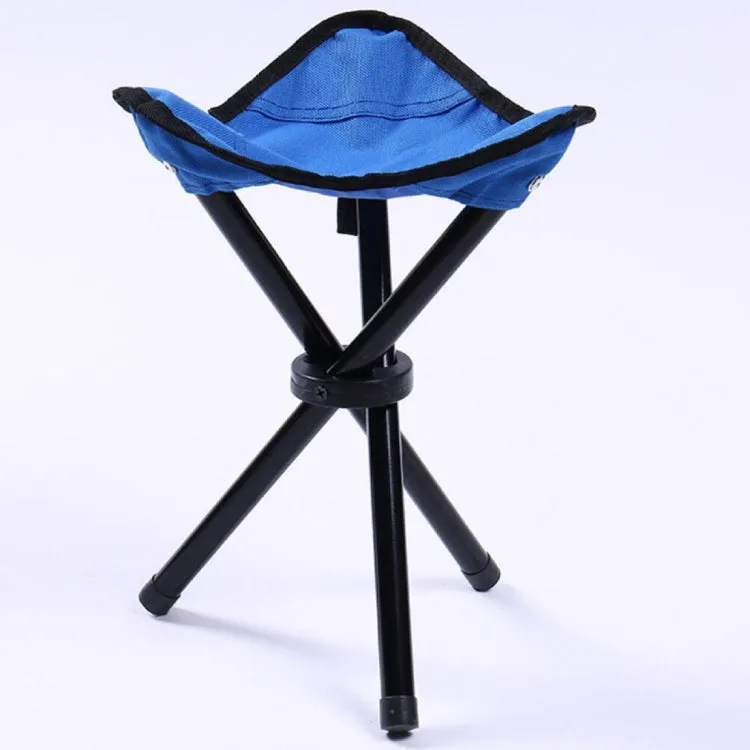 Hiking Outdoor Camping  Fishing Folding Stool Portable Triangle Chair Maximum Load 100KG Folding Chair Size:22 x 22 x 31cm(Blue)