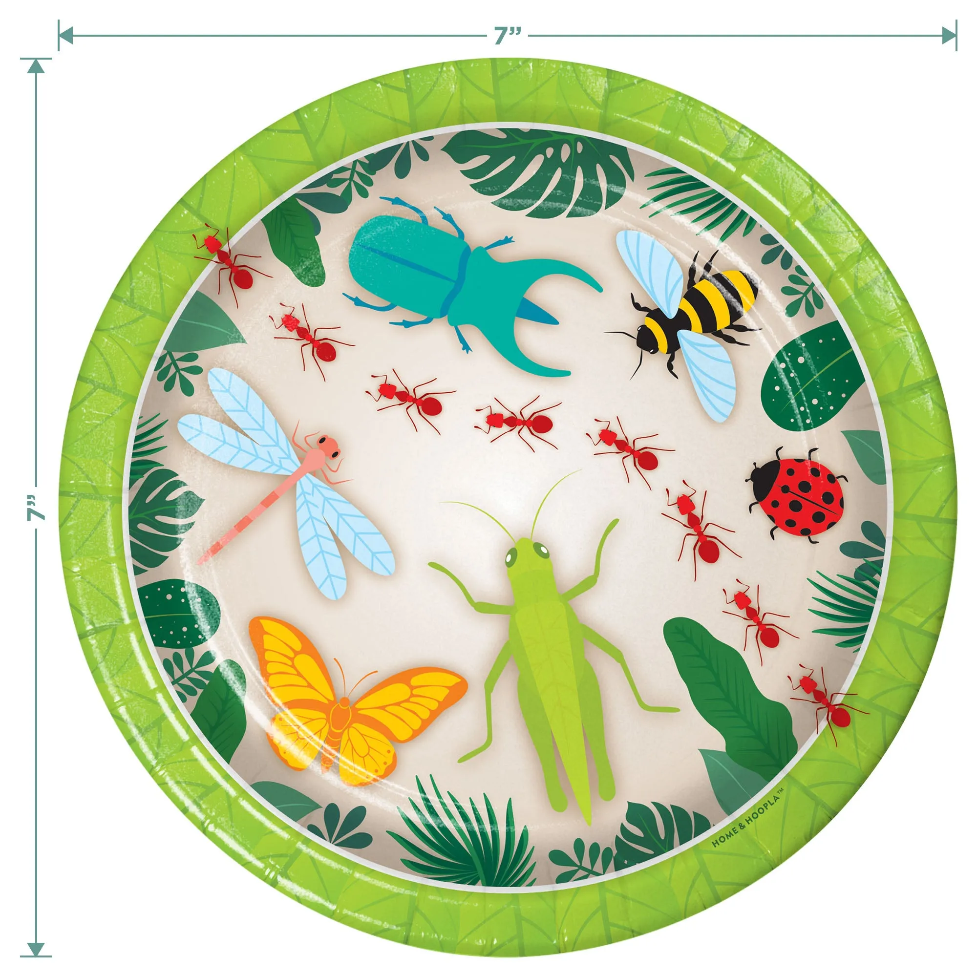 Insect & Bug Party Supplies - Backyard Bug Mix of Paper Plates, and Napkins (Serves 32)