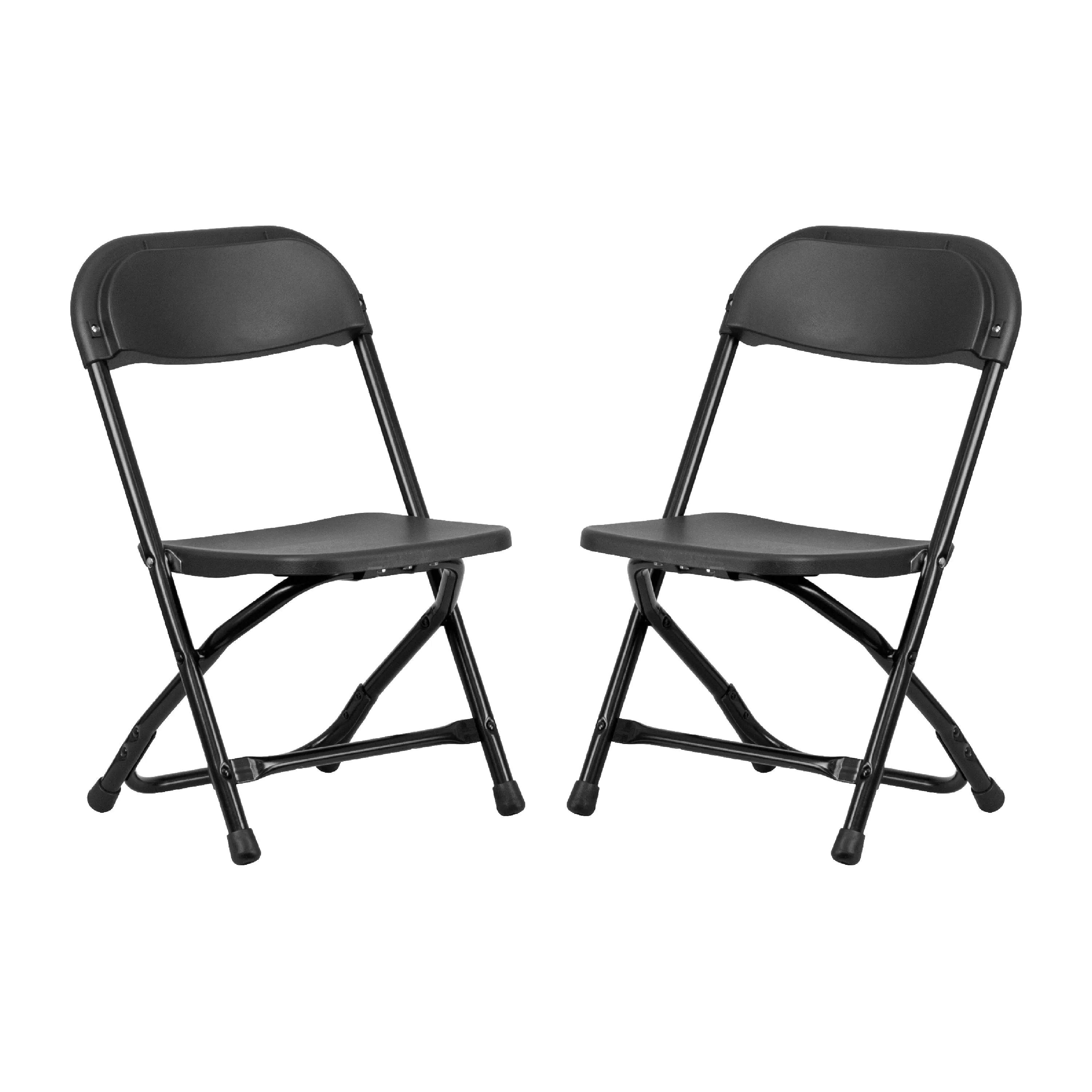 Kids Black Folding Chair 2-Y-KID-BK-GG