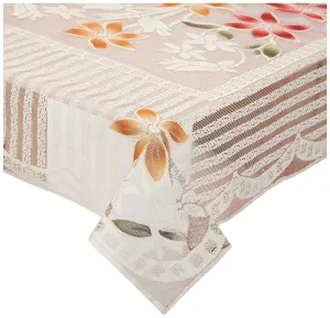 Kuber Industries Cotton Centre Rectangular Table Cover Set (Brown)