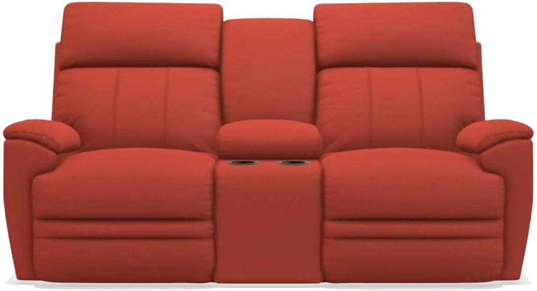 La-Z-Boy Talladega Persimmon La-Z-Time Full Reclining Loveseat With Console