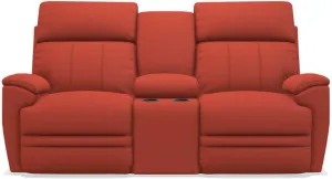 La-Z-Boy Talladega Persimmon La-Z-Time Full Reclining Loveseat With Console