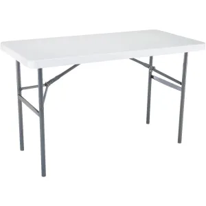 Lifetime 4 Ft. x 24 In. White Granite Light Commercial Folding Table