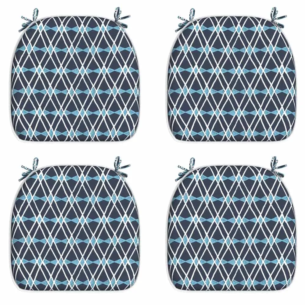 LVTXIII Outdoor Seat Cushions Patio Chair Pads 16"x17"  Navy Bownot