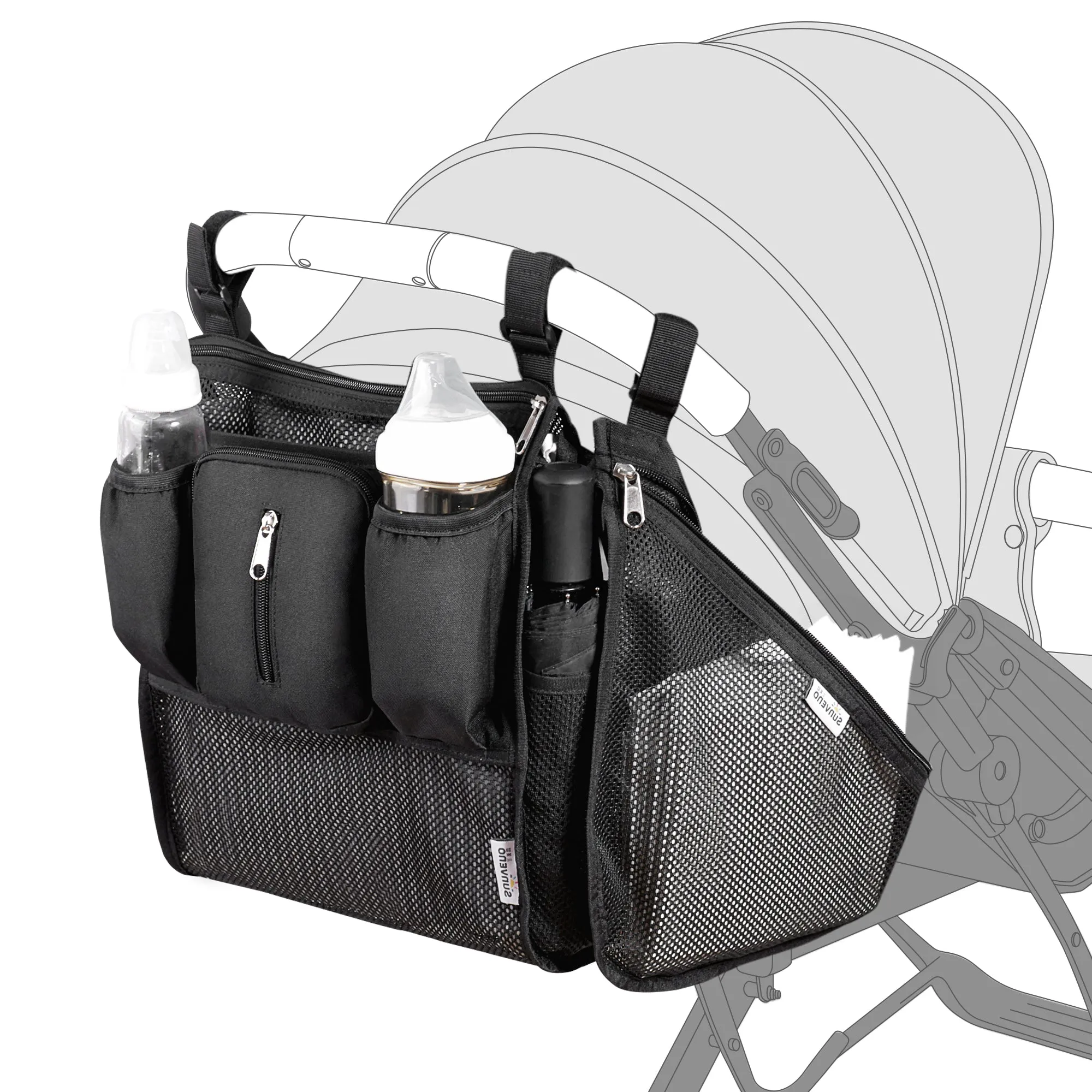 Mesh Stroller Organizer 2 Piece Set