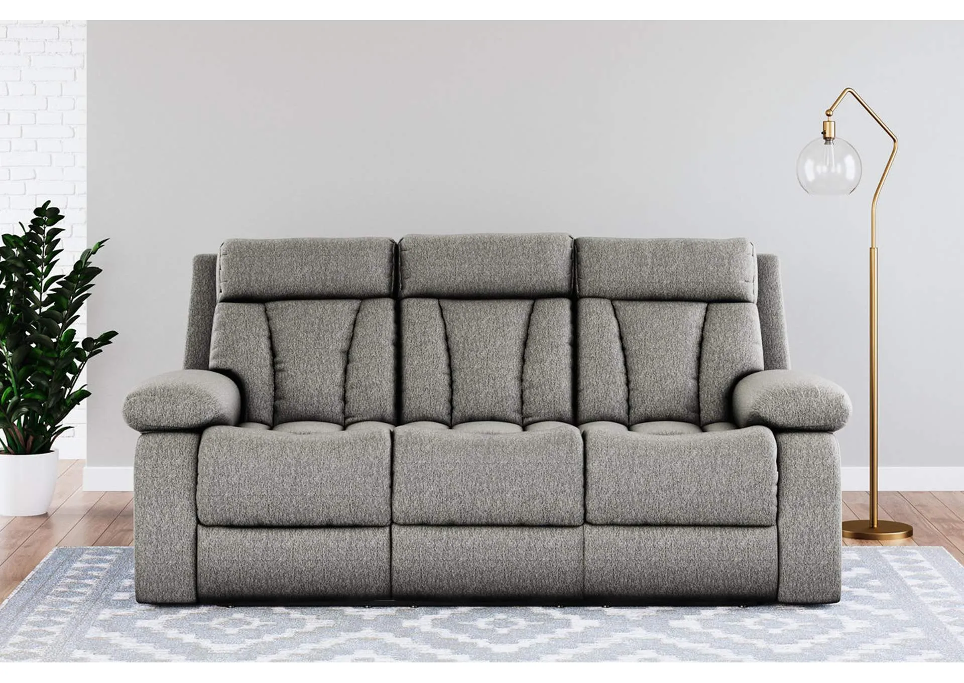 Mitchiner Reclining Sofa with Drop Down Table