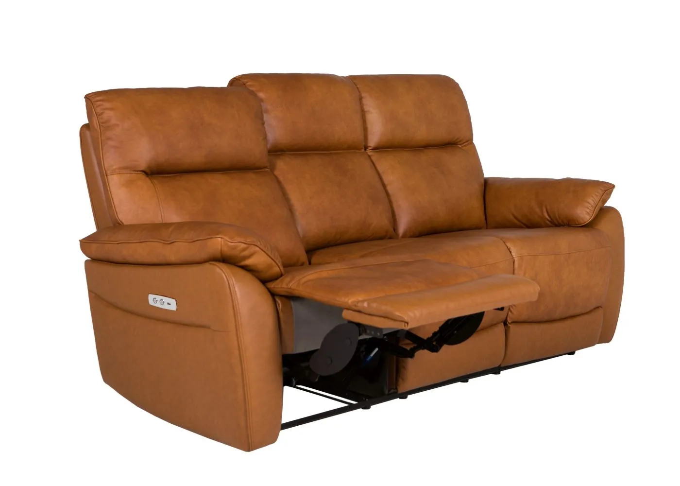 Nerano Full Leather Electric Reclining Sofa Range in Tan by Vida Living