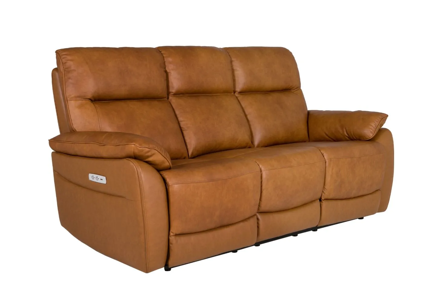 Nerano Full Leather Electric Reclining Sofa Range in Tan by Vida Living