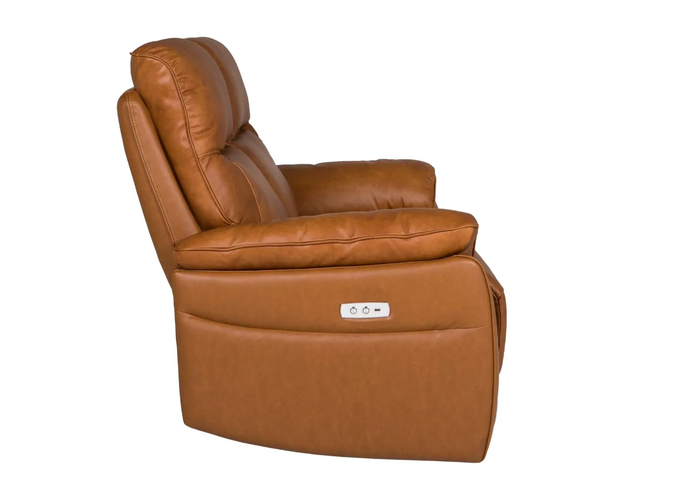 Nerano Full Leather Electric Reclining Sofa Range in Tan by Vida Living