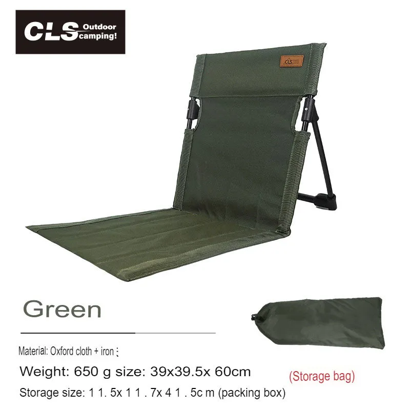 Outdoor Camping Backrest Cushion Chair Portable Folding Chair Tent Leisure Chair Balcony Park Lawn Picnic Chair