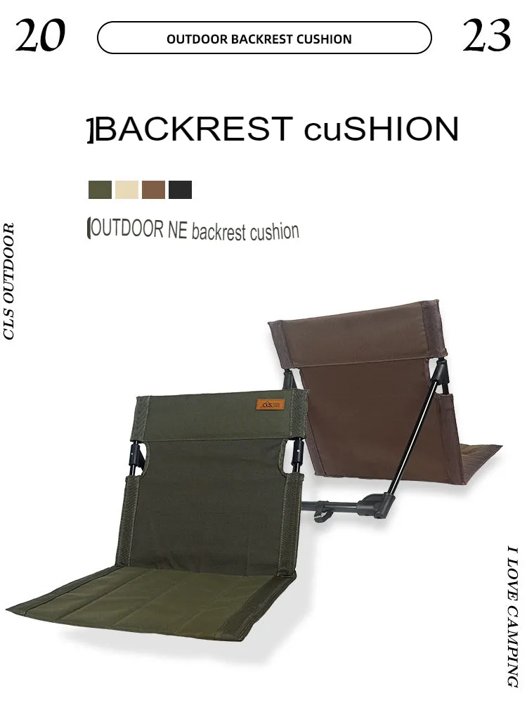 Outdoor Camping Backrest Cushion Chair Portable Folding Chair Tent Leisure Chair Balcony Park Lawn Picnic Chair