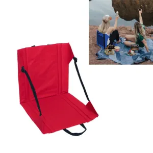 Outdoor Camping Picnic Stand Seat Cushion Folding Moisture-proof Dirty Wear-resistant Cushion(Red)