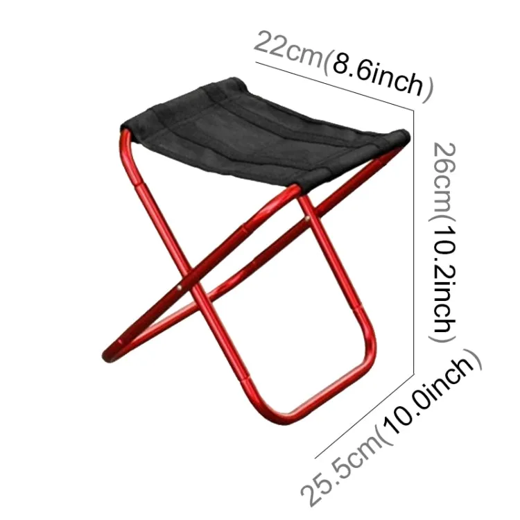 Outdoor Portable Folding Stool, Size: 25*22*26cm(Red)