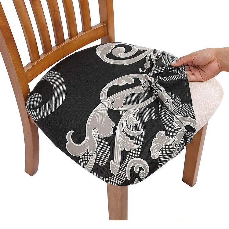 Pattern Stretchable Dining Chair Seat Cover Christmas Tree