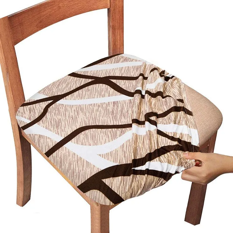 Pattern Stretchable Dining Chair Seat Cover Christmas Tree