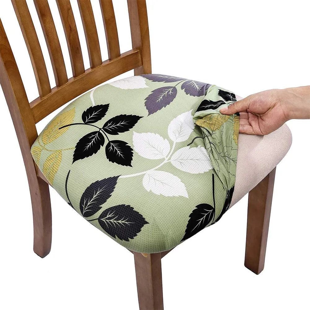 Pattern Stretchable Dining Chair Seat Cover Christmas Tree