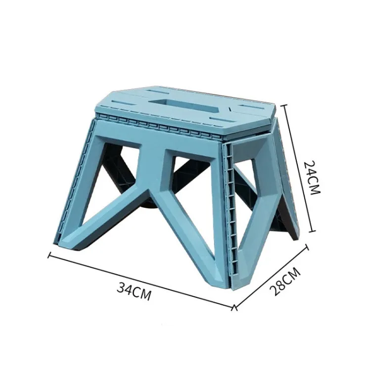 Portable Thickened Plastic Folding Stool Outdoor Fishing Stool, Color: Black