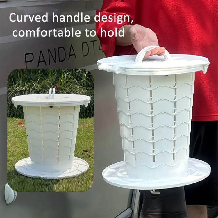 Retractable Portable Travel Toilet Collapsible Stool for Outdoors Fishing Camping Ordinary Black