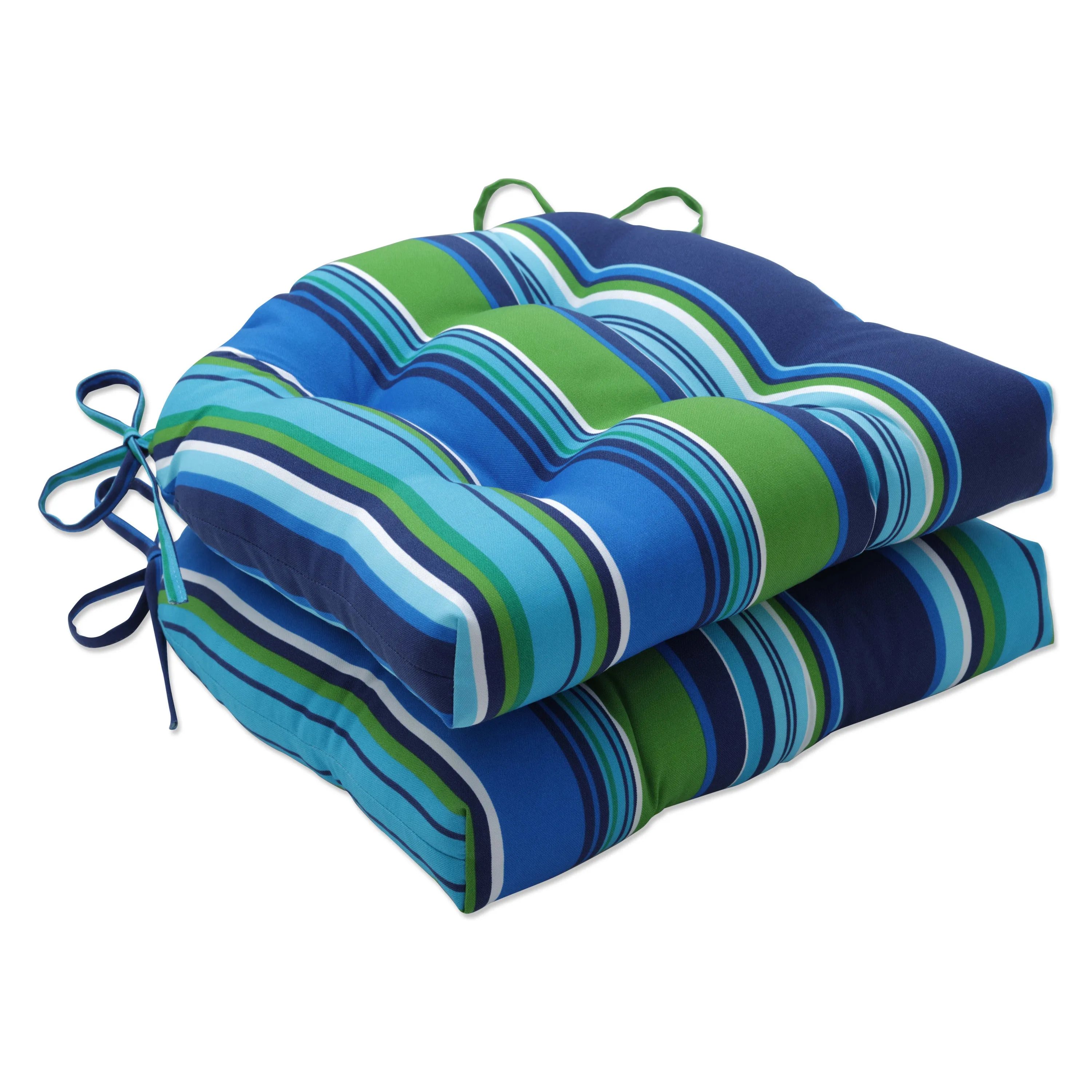 Sea Island Blue Reversible Chair Pad (Set Of 2)