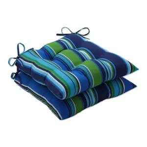 Sea Island Blue Tufted Seat Cushions