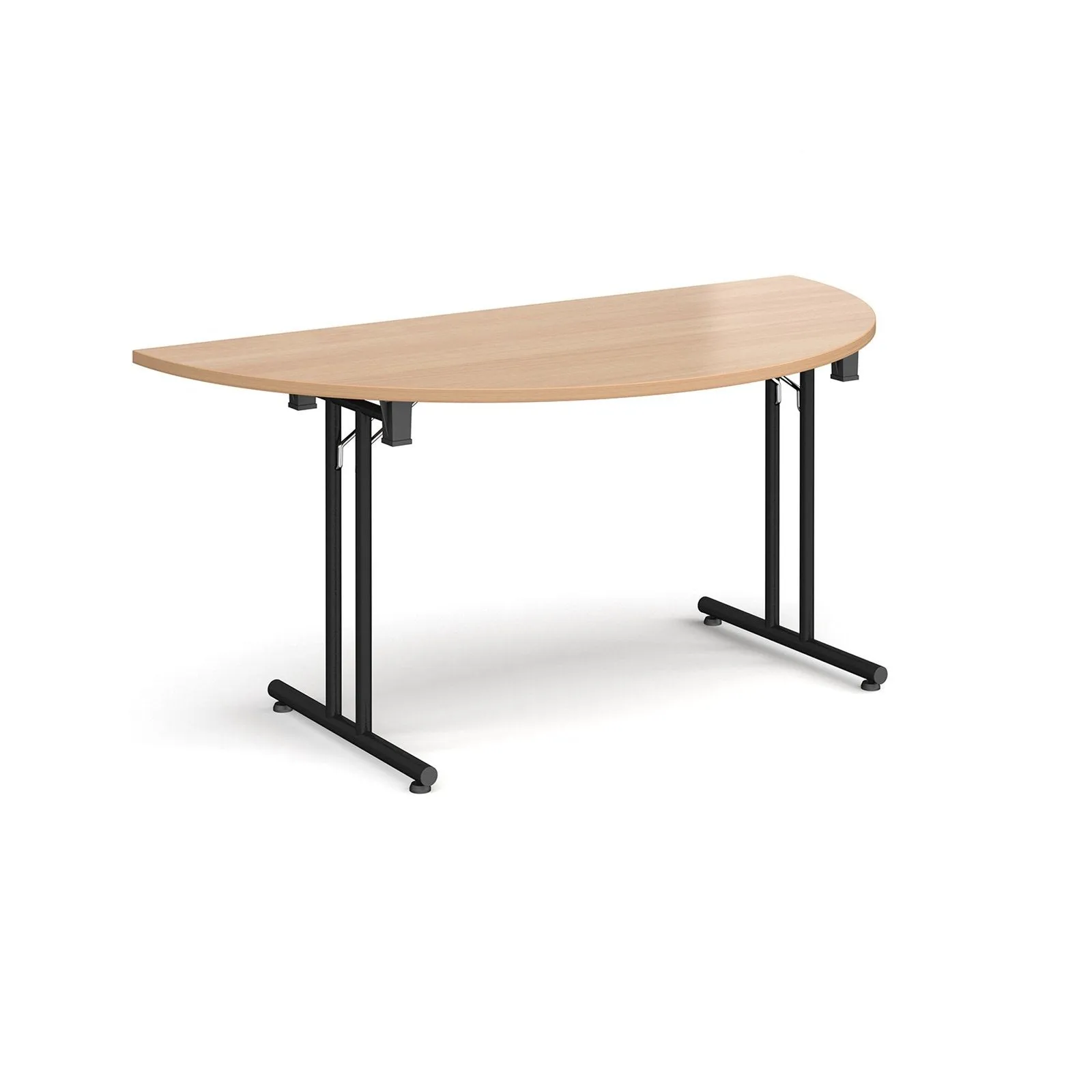 Semi circular folding leg table