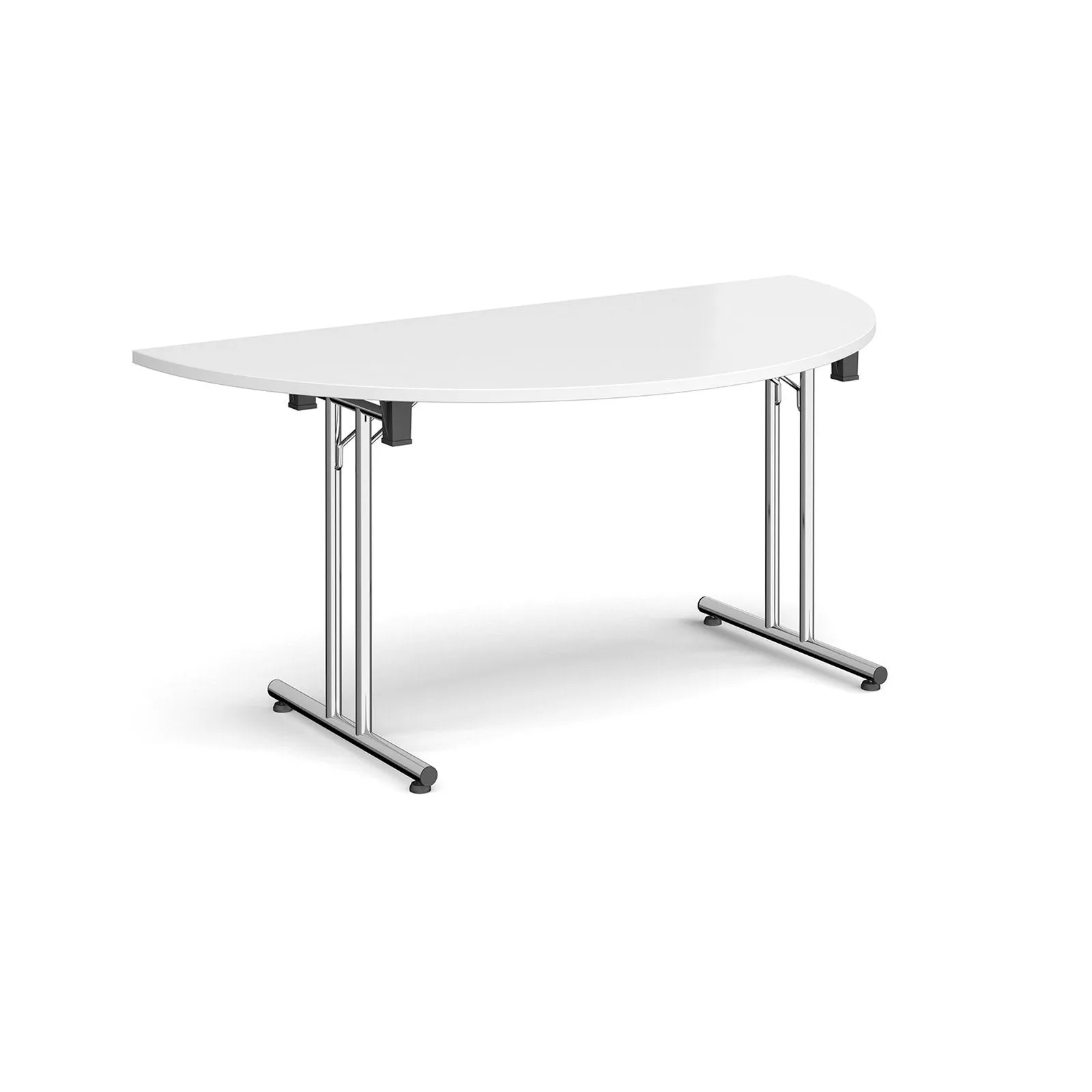 Semi circular folding leg table