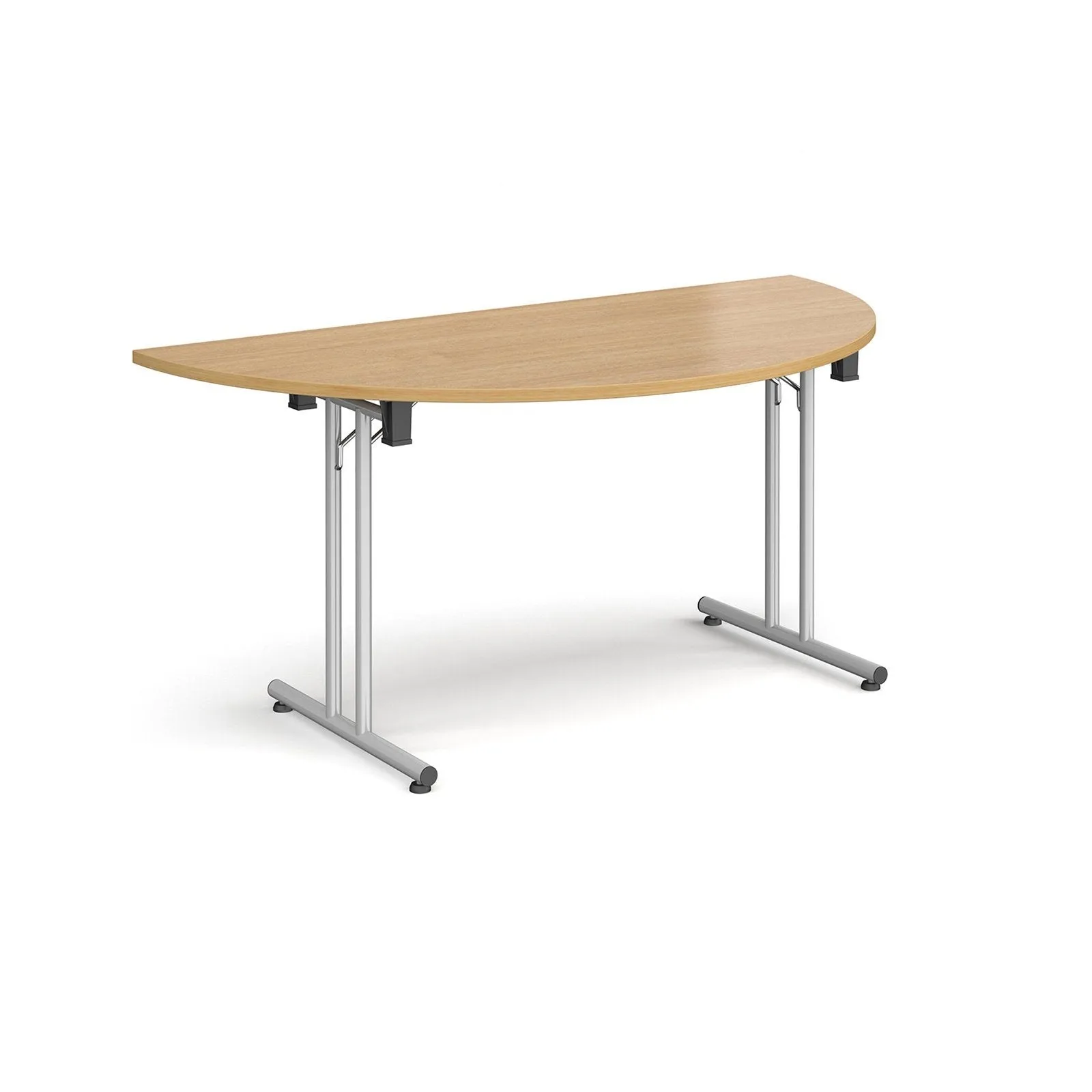 Semi circular folding leg table