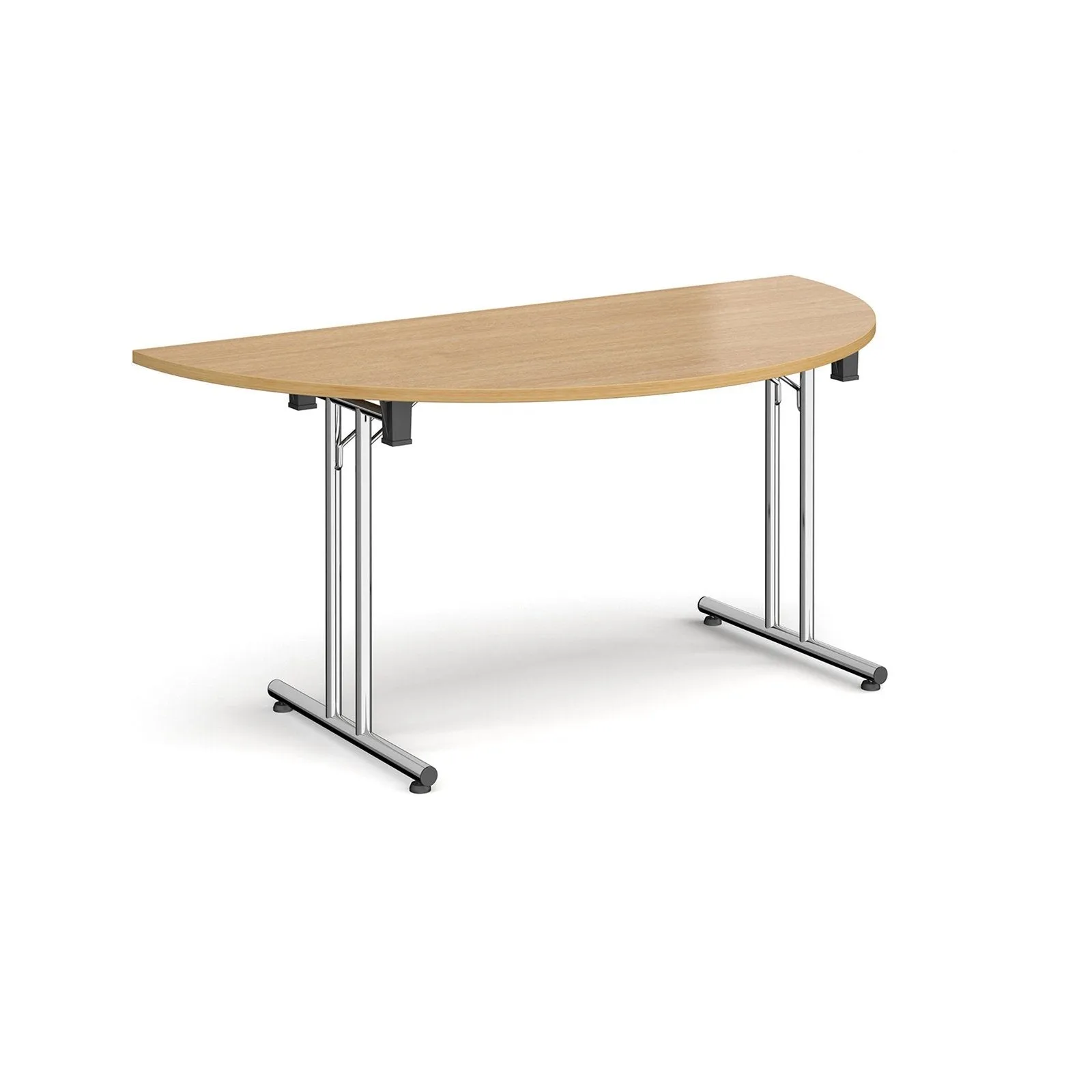 Semi circular folding leg table