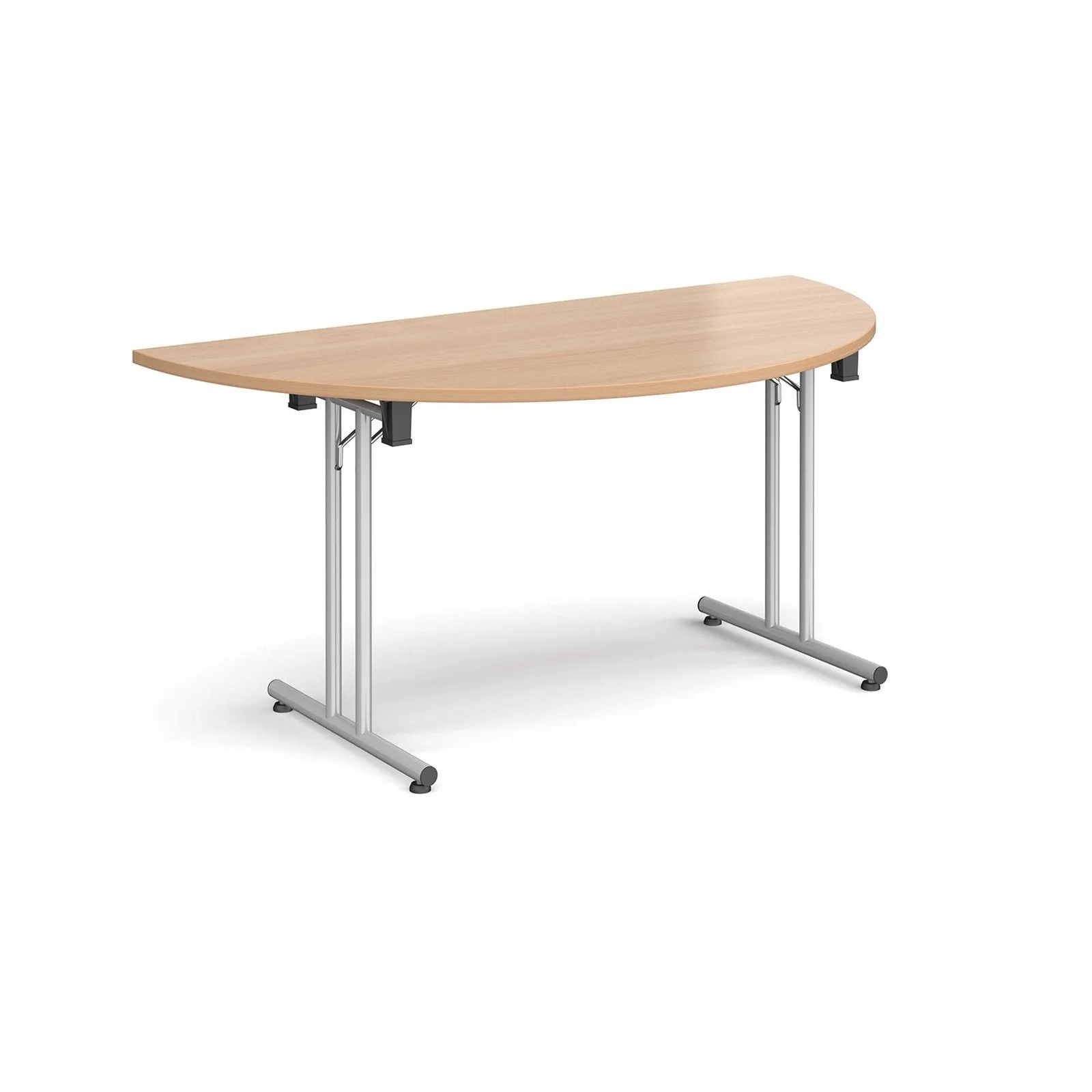 Semi circular folding leg table