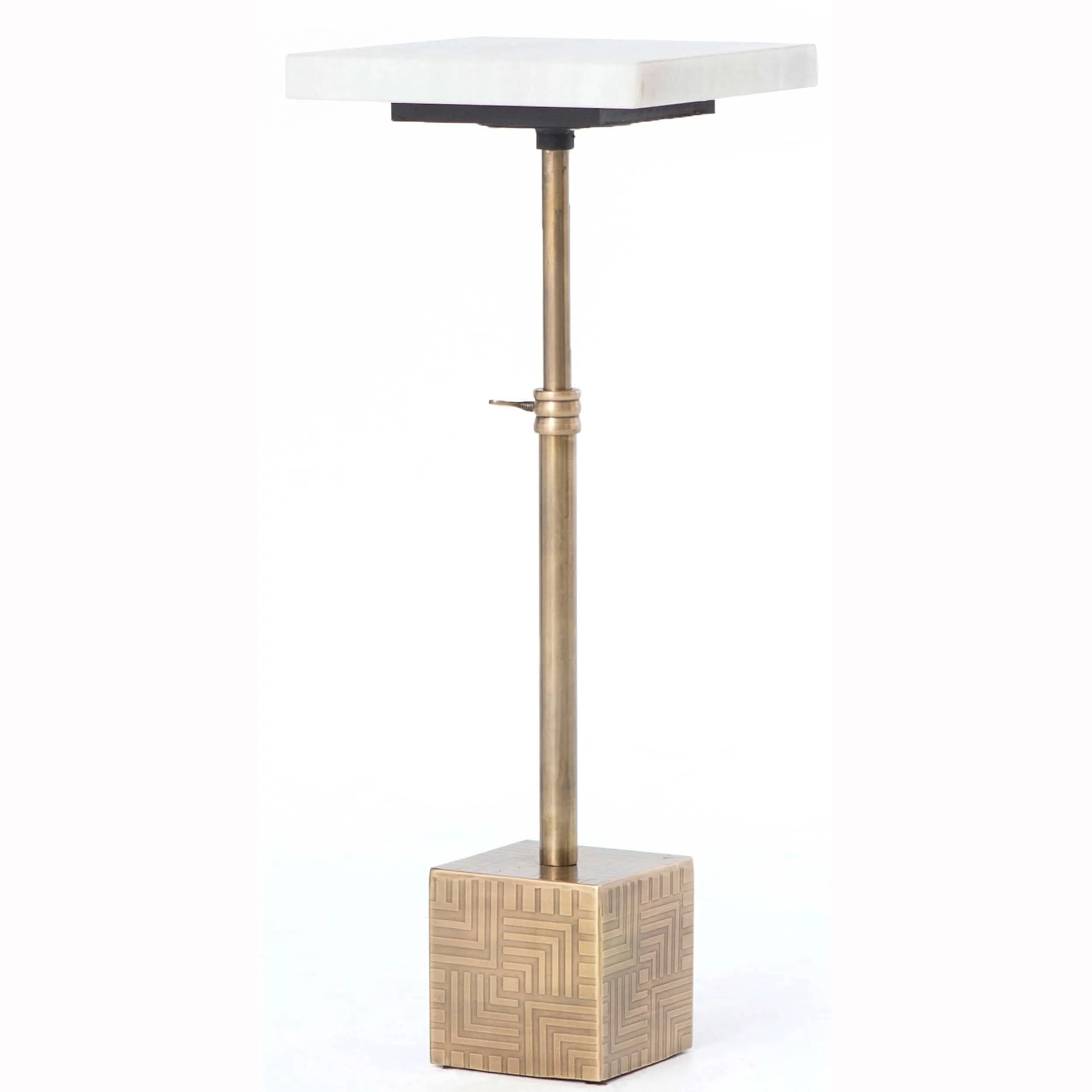 Sirius Adjustable Accent Table, Brass