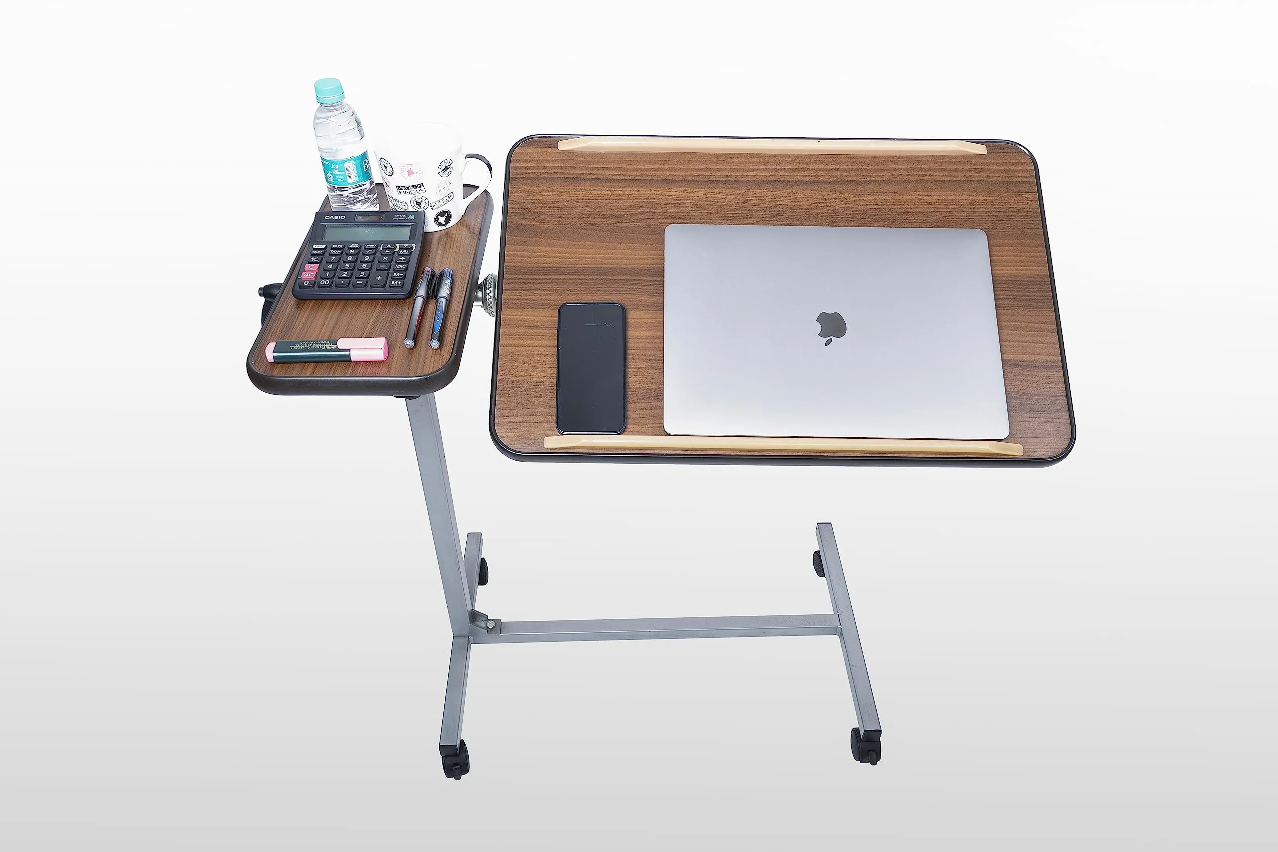 Sunbeam Enterprises Height Adjustable OverbedTable | Laptop Table with Wheels