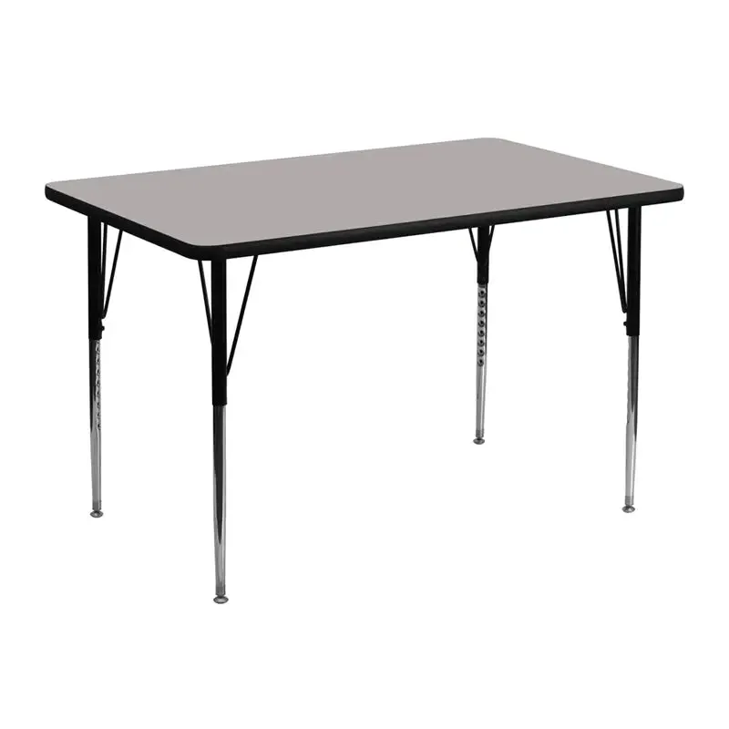 Sydney 30''W x 48''L Rectangular HP Laminate Activity Table - Standard Height Adjustable Legs