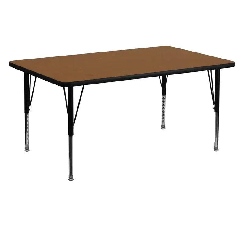 Sydney 30''W x 60''L Rectangular HP Laminate Activity Table - Height Adjustable Short Legs