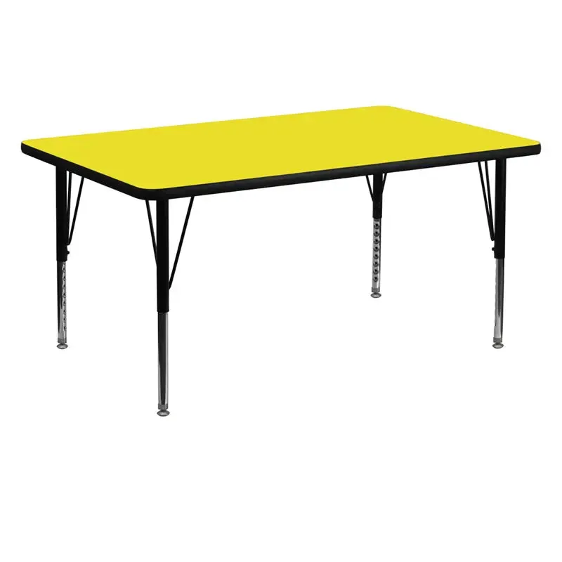 Sydney 30''W x 60''L Rectangular HP Laminate Activity Table - Height Adjustable Short Legs