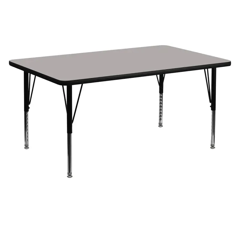 Sydney 30''W x 60''L Rectangular HP Laminate Activity Table - Height Adjustable Short Legs