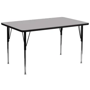 Sydney 30''W x 72''L Rectangular Thermal Laminate Activity Table - Standard Height Adjustable Legs