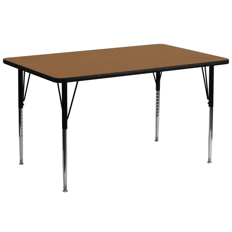 Sydney 30''W x 72''L Rectangular Thermal Laminate Activity Table - Standard Height Adjustable Legs