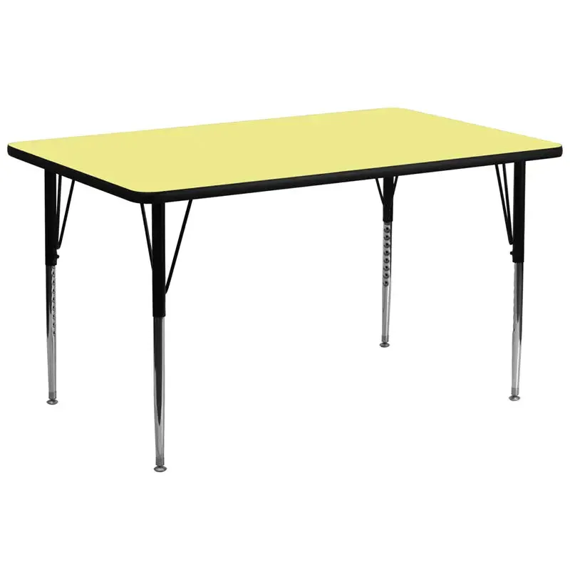 Sydney 30''W x 72''L Rectangular Thermal Laminate Activity Table - Standard Height Adjustable Legs