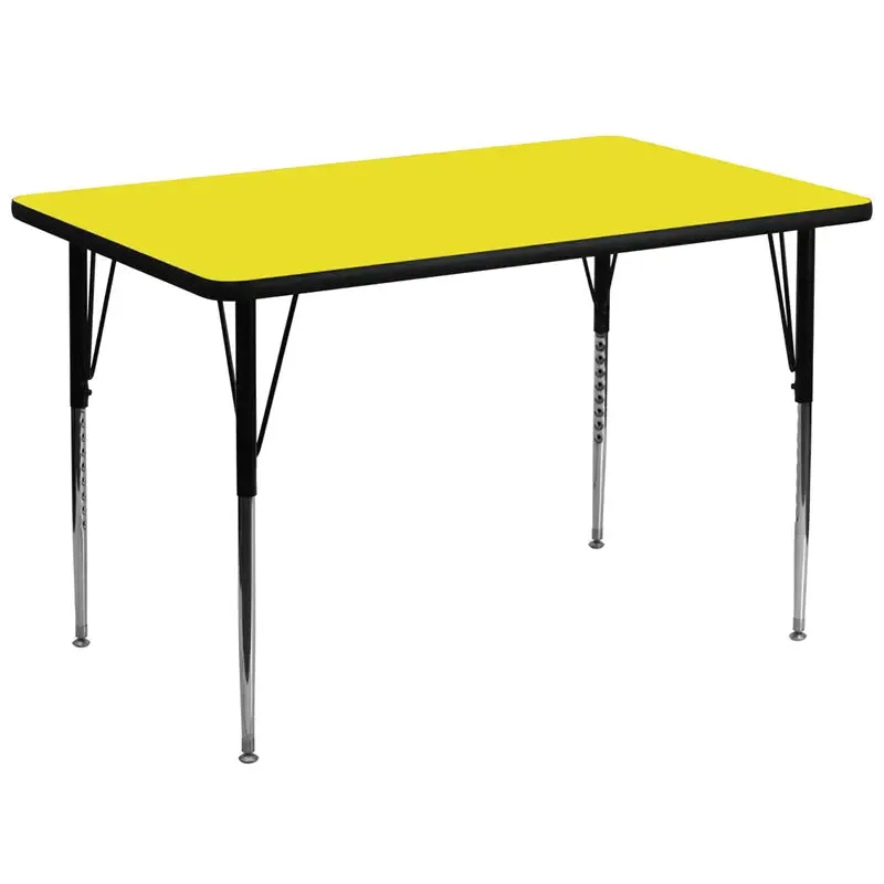 Sydney 36''W x 72''L Rectangular HP Laminate Activity Table - Standard Height Adjustable Legs