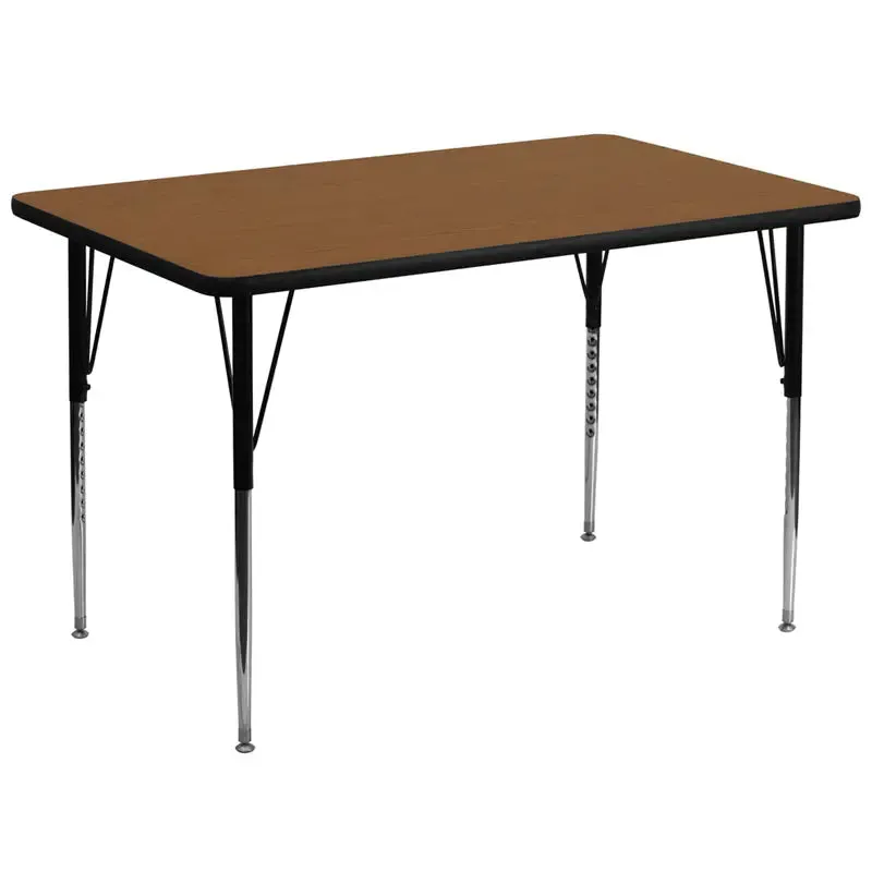 Sydney 36''W x 72''L Rectangular HP Laminate Activity Table - Standard Height Adjustable Legs