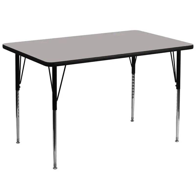 Sydney 36''W x 72''L Rectangular HP Laminate Activity Table - Standard Height Adjustable Legs