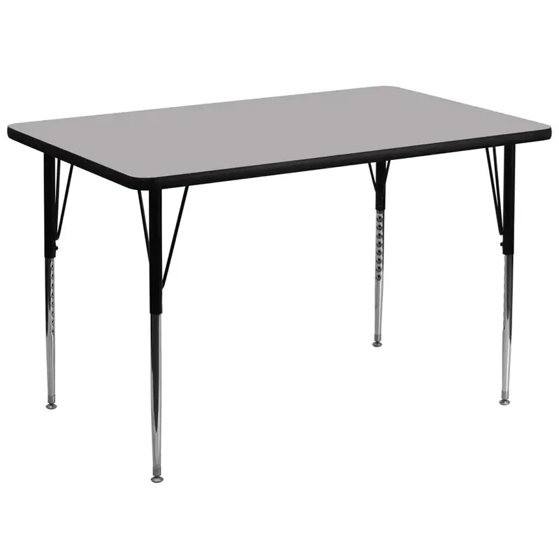 Sydney 36''W x 72''L Rectangular Thermal Laminate Activity Table - Standard Height Adjustable Legs