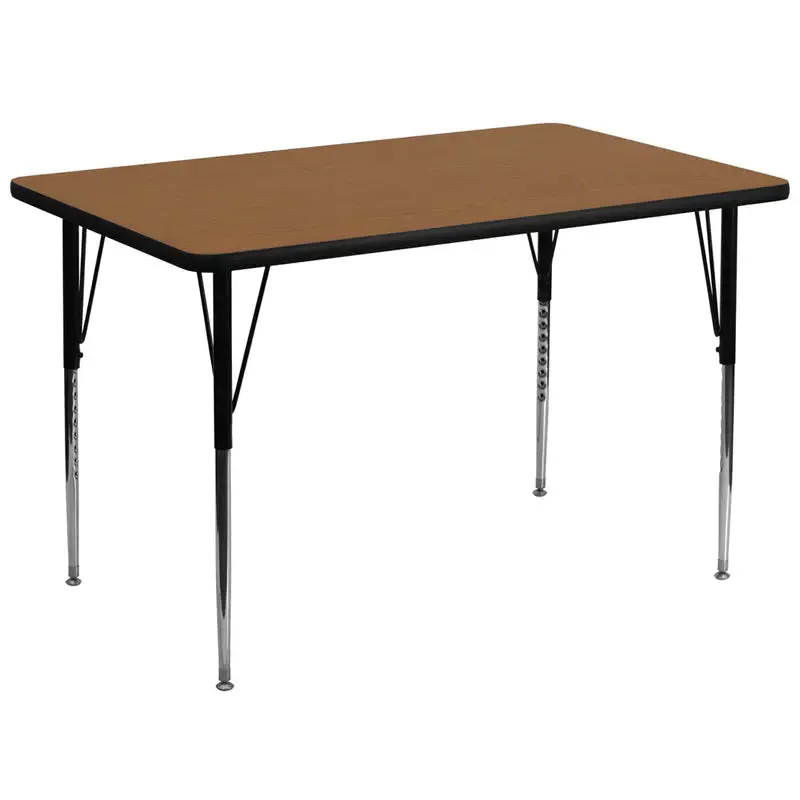 Sydney 36''W x 72''L Rectangular Thermal Laminate Activity Table - Standard Height Adjustable Legs