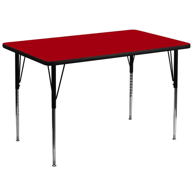 Sydney 36''W x 72''L Rectangular Thermal Laminate Activity Table - Standard Height Adjustable Legs